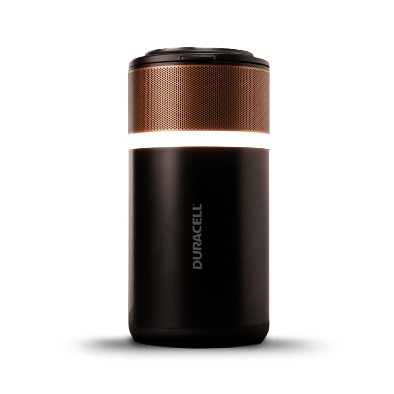 Image of the charging dock and the power station with the ring light on.
