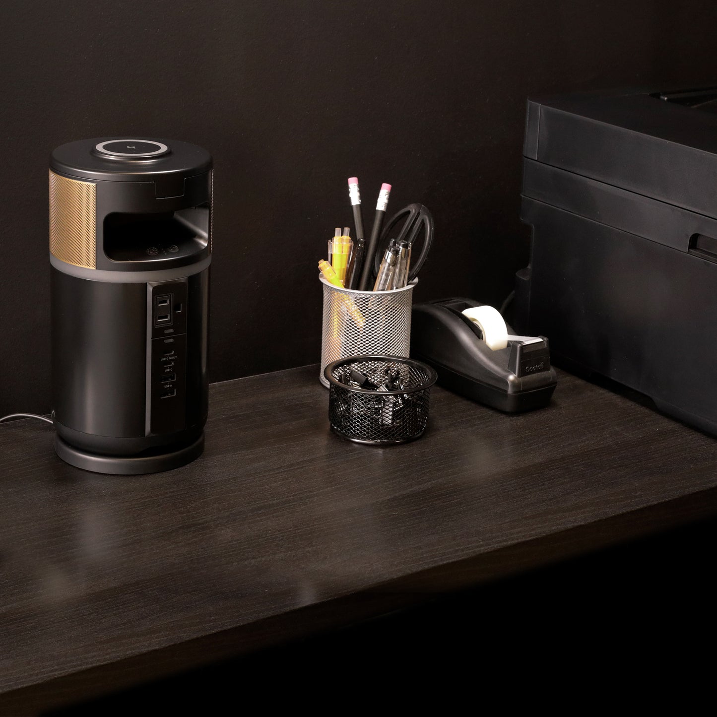 Duracell charging hub in a home office